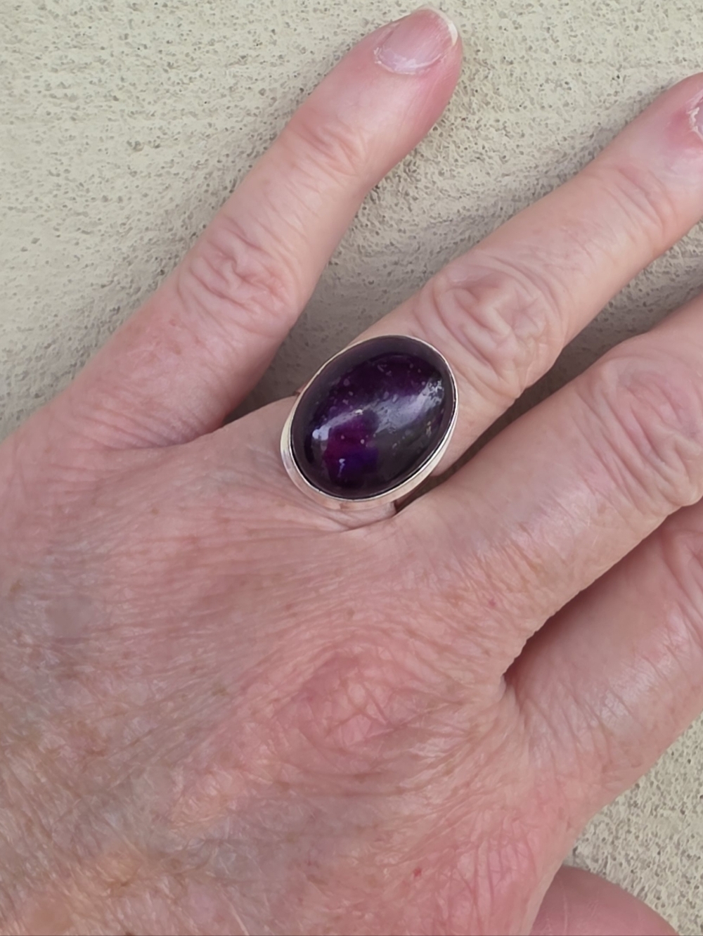 Purple Labradorite Gemstone Ring In 925 Sterling Silver (7) - Picture 12 of 14